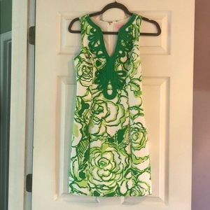 Lilly Pulitzer green rose dress
